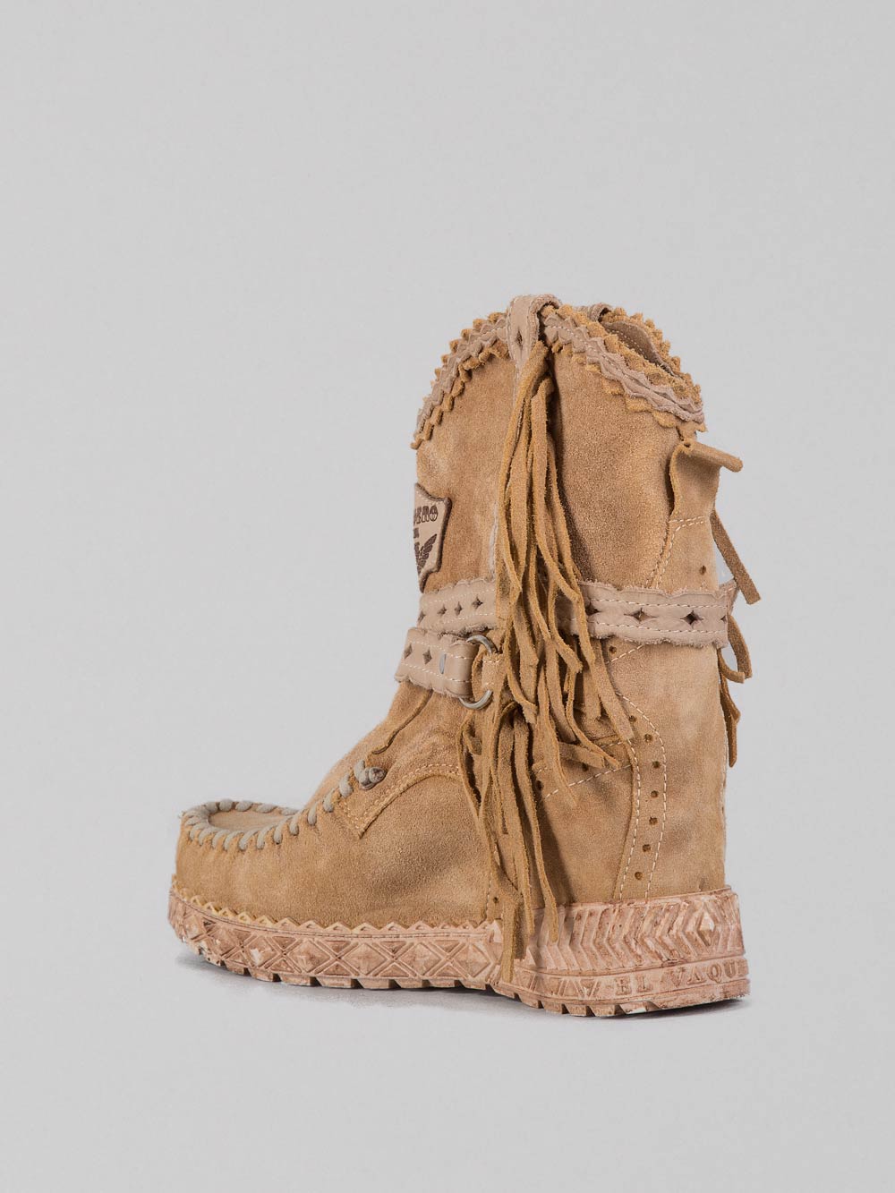 ARYA INDIAN BOOTS WITH ECRU FRINGES