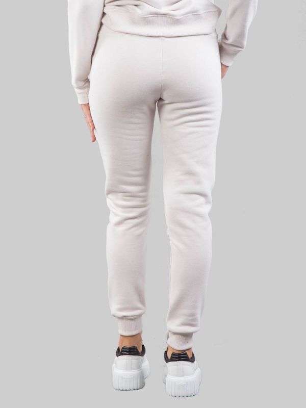 PANTALONI BIANCO INCENSO IN COTONE INVERNALE CON LOGO COLMAR ORIGINALS GLITTER