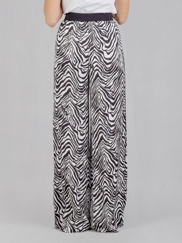 WIDE LEG TROUSERS IN PRINTED VISCOSE