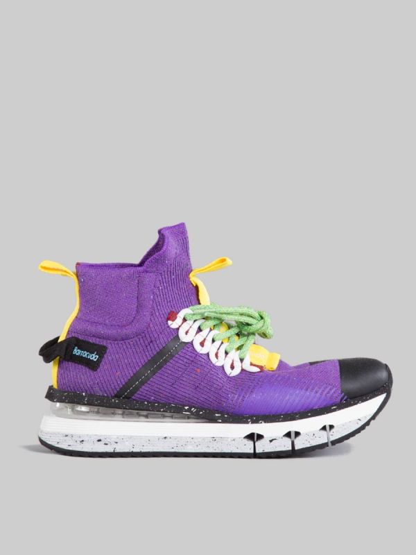 SNEAKER NIKHO VIOLA IN TESSUTO TECNICO ELASTICIZZATO