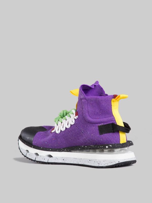 SNEAKER NIKHO VIOLA IN TESSUTO TECNICO ELASTICIZZATO