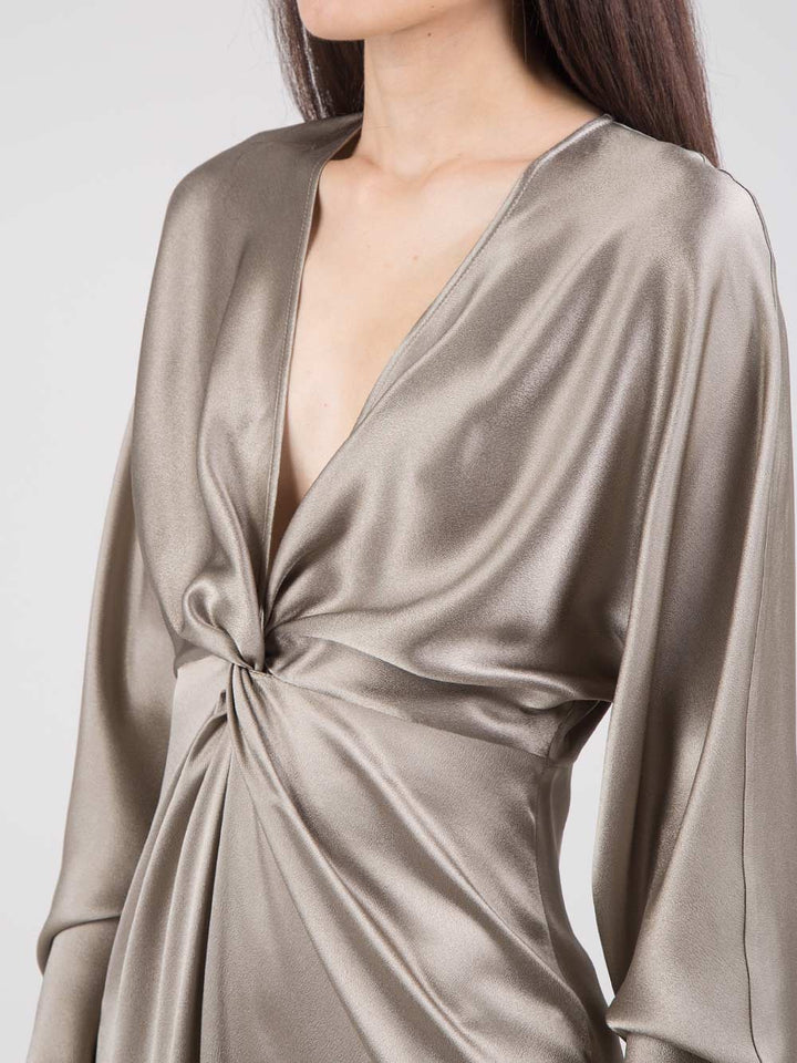 Long satin dress