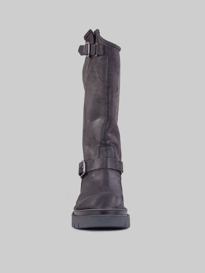 High biker boots