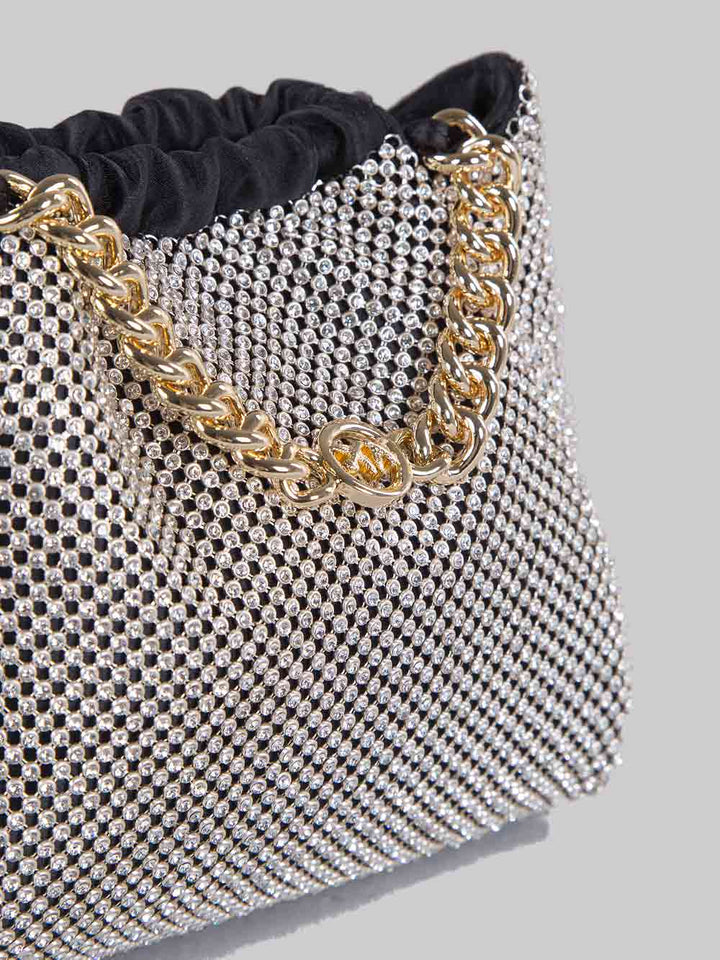 Borsa mini in strass