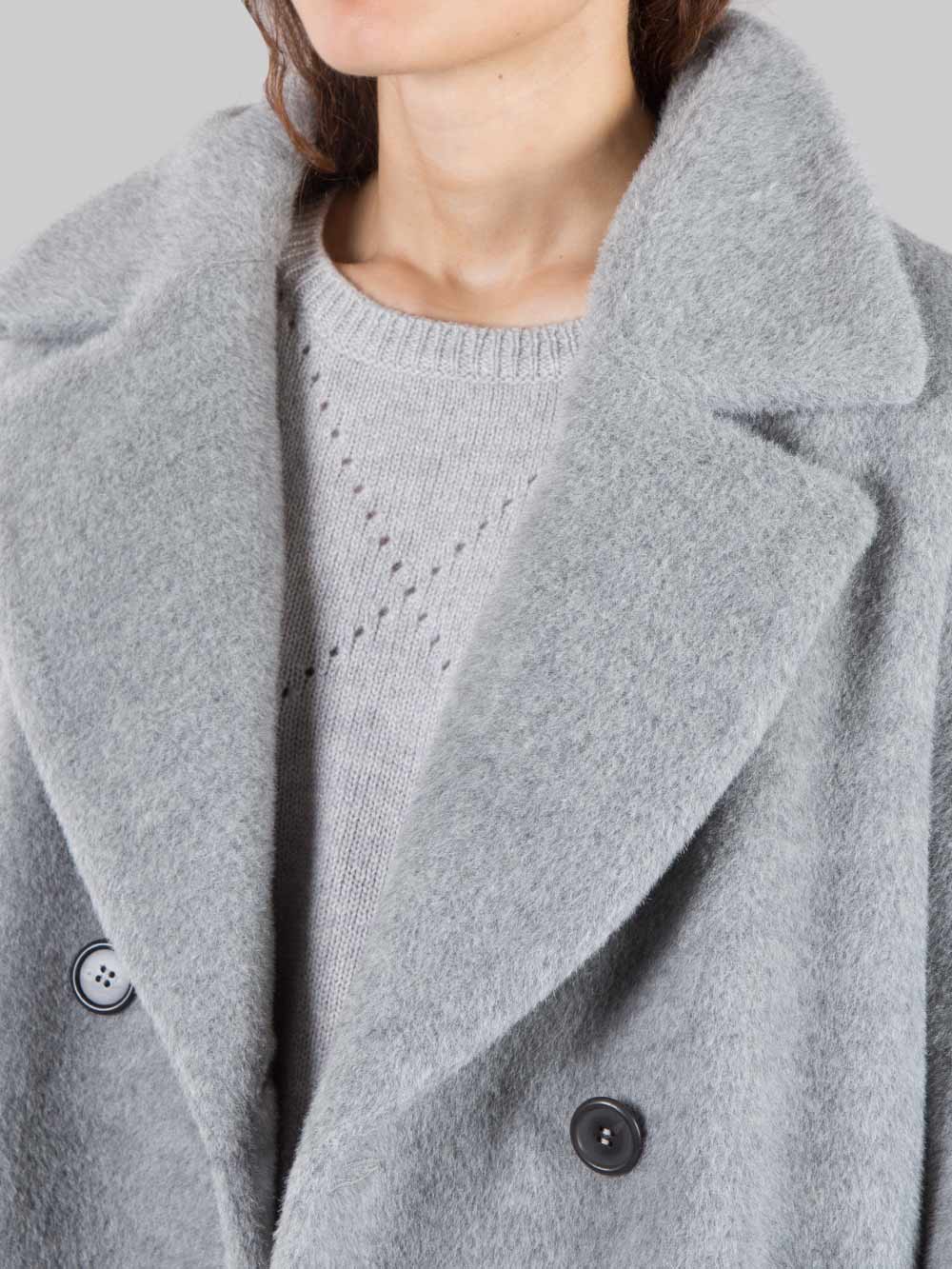 Cappotto doppiopetto in alpaca