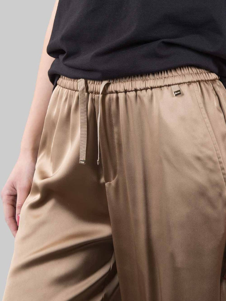 PANTALONI SPORTIVI IN SATIN CON ELASTICO IN VITA