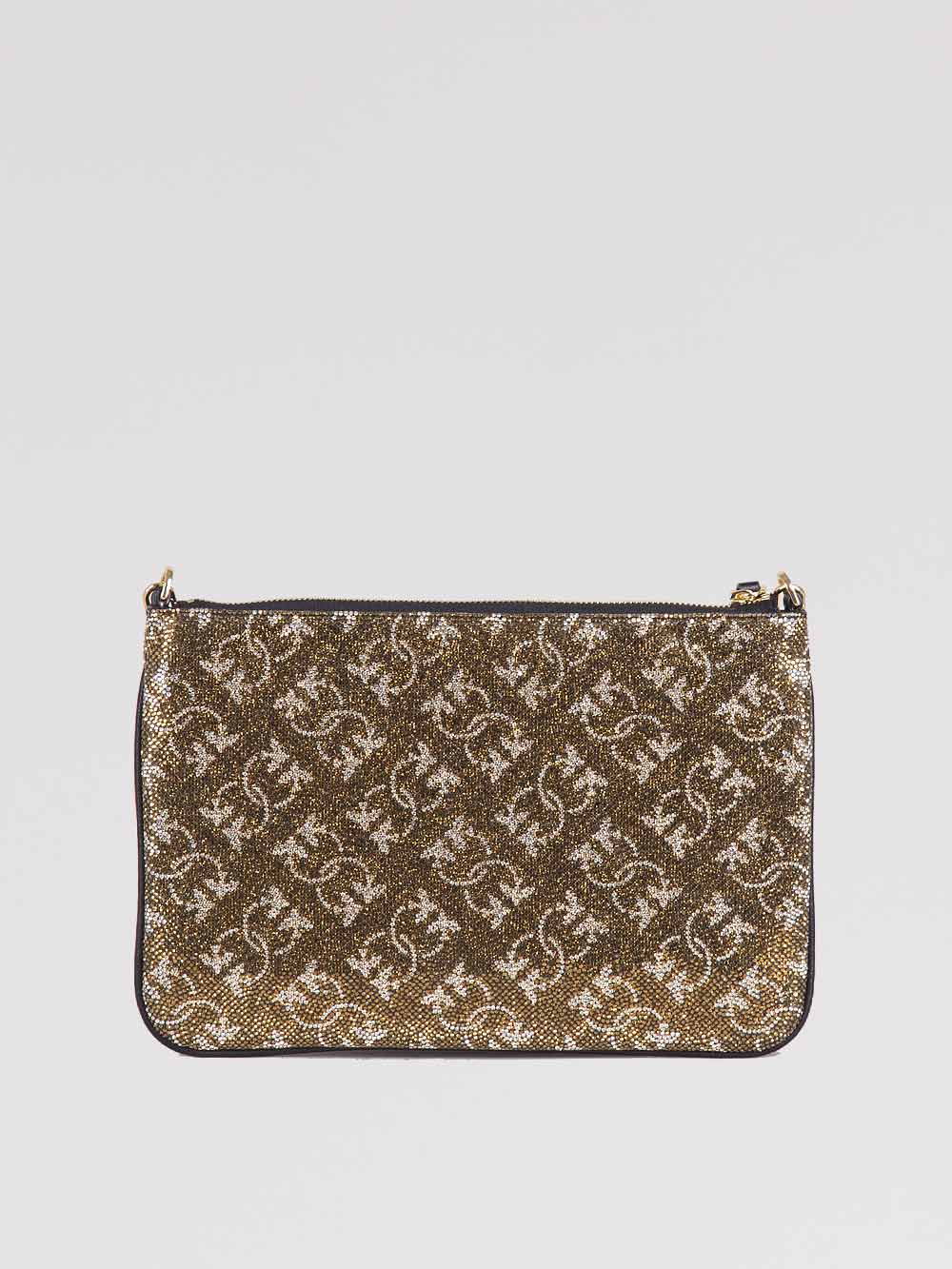 Pochette monogram strass